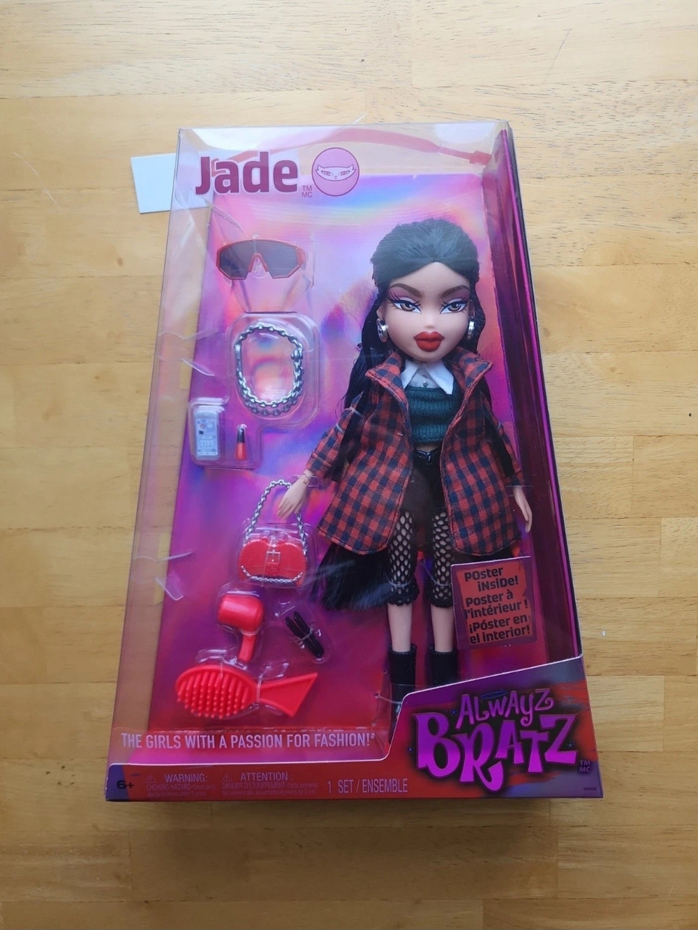 Alwayz Jade Fashion Doll - Red Plaid Outfit New With 10 Accessories And Poster
